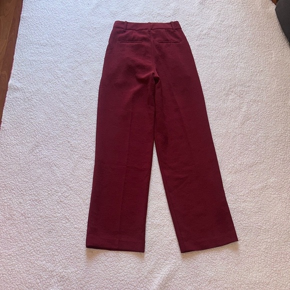 Wilfred THE EFFORTLESS PANT BURGUNDY Wide-Leg Pants - Picture 13 of 14